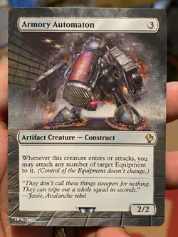 Armory Automaton MTG Final Fantasy Commander Hand Painted Full Altered Art Tentz - Image 2