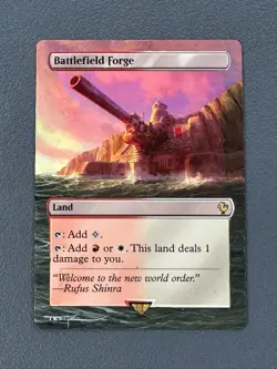 Battlefield Forge 375 MTG Final Fantasy Commander Hand Painted Altered Art Tentz - Image 1