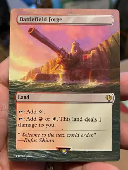 Battlefield Forge 375 MTG Final Fantasy Commander Hand Painted Altered Art Tentz - Image 2