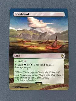 Brushland MTG Final Fantasy Commander Hand Painted Borderless Altered Art Tentz - Image 1
