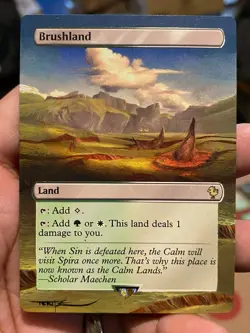 Brushland MTG Final Fantasy Commander Hand Painted Borderless Altered Art Tentz - Image 2