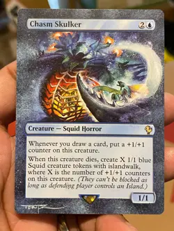 Chasm Skulker MTG Final Fantasy Commander Hand Painted Full Altered Art Tentz - Image 2