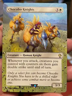 Chocobo Knights MTG Final Fantasy Commander Hand Painted Full Altered Art Tentz - Image 2