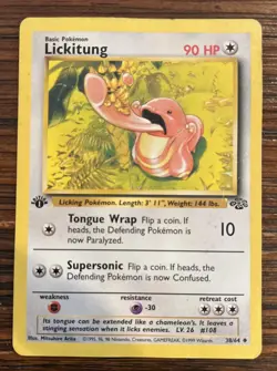 Lickitung 38/64 Jungle Regular 1st Edition - Pokemon TCG WOTC - MP - Image 1