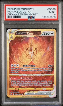 Fa/Arceus Vstar Pokemon Sword And Shield Crown Zenith GG70 NM PSA 9 - Image 1
