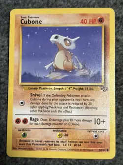 Pokemon WOTC Cubone 50/64 Jungle Set Unlimited Common - Image 1