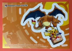 Charizard pokemon center promo seal sticker Very Rare Japanese F/S - Image 1