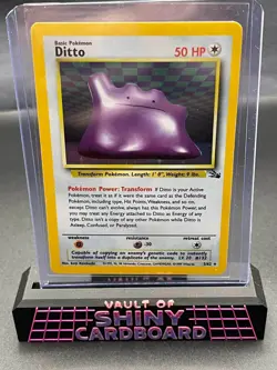 Ditto Holo 3/62 Fossil Pokemon Vintage WOTC - Image 1