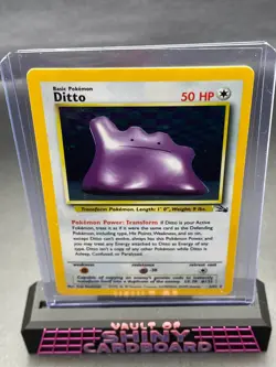 Ditto Holo 3/62 Fossil Pokemon Vintage WOTC - Image 2