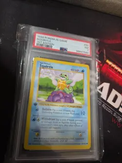 1999 POKEMON BASE SET 1ST EDITION #63 SQUIRTLE PSA 7 Shadowless - Image 1