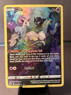 Pokemon TCG Mew GG10/GG70 Crown Zenith: Galarian Gallery Full Art Holo NM - Image 1