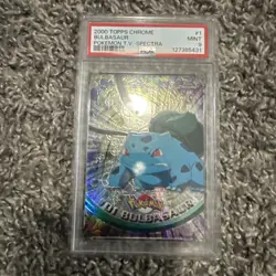 2000 Topps Chrome Bulbasaur #1 Spectra PSA 9 MINT - Image 1