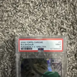 2000 Topps Chrome Bulbasaur #1 Spectra PSA 9 MINT - Image 2