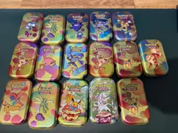 16 Empty Pokemon Tins - Image 1
