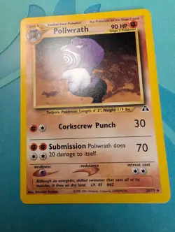 Pokemon Neo Discovery #28/75 Poliwrath Non-Holo Regular Rare LP - Image 1