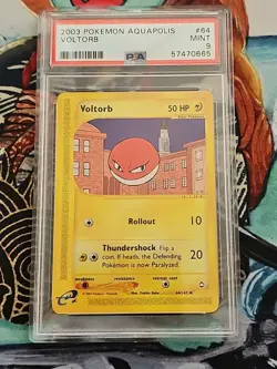 2003 Pokemon Aquapolis Voltorb #64 64/147 Graded PSA 9 Mint - Image 1