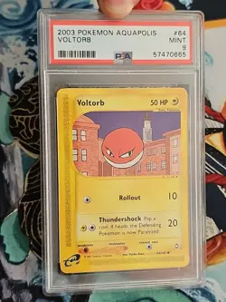 2003 Pokemon Aquapolis Voltorb #64 64/147 Graded PSA 9 Mint - Image 3