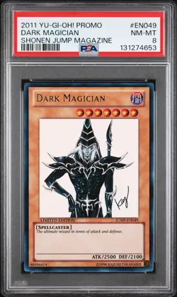 2011 YU-GI-OH! PROMO SHONEN JUMP MAGAZINE #EN049 DARK MAGICIAN PSA 8 - Image 1