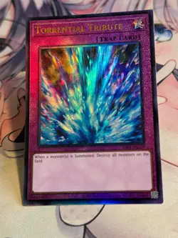 Yugioh Asian English ES01-AE070 Torrential Tribute Ultimate rare Near Mint - Image 1
