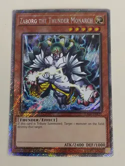 Yugioh Zaborg the Thunder Monarch - 1st Platinum Secret Rare LP - Free Holo - Image 1