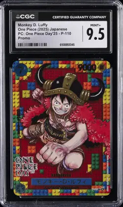 2025 PC: ONE PIECE DAY '25 JPN PROMO #P-110 MONKEY D. LUFFY CGC 9.5 - Image 1