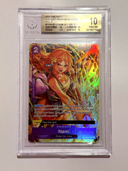 One Piece Premium Booster 2 - Nami Alternate Alt Art #PRB02-012 BGS 10 ENG POP 8 - Image 1