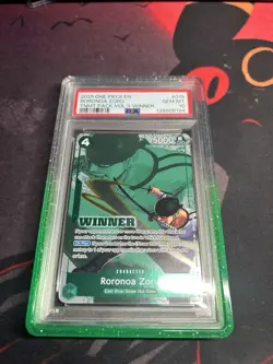 2025 ONE PIECE EB02-019 WINNER PACK 2025 VOL 3 PROMO RORONOA ZORO PSA 10 - Image 1