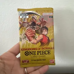 Kingdoms of Intrigue Booster Pack One Piece Card Game OP-04 English Pack - Image 1