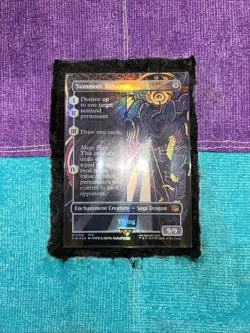 Summon: Bahamut MtG Magic the Gathering Final Fantasy Borderless Foil Card 0356 - Image 1