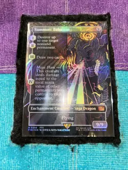 Summon: Bahamut MtG Magic the Gathering Final Fantasy Borderless Foil Card 0356 - Image 3