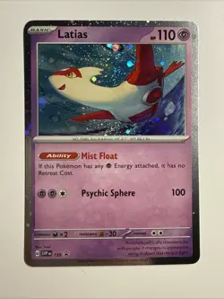 Latias Cosmo Holo #139 SVP Scarlet Violet Black Star Promo Pokemon Card NP - Image 1