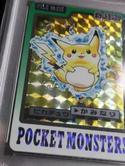 Pokemon Karte Card Pikachu Prism Holo Vending Carddass PSA 6 - 1997 - #025 - Image 4