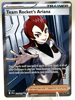Pokemon Team Rockets Ariana Special Illustration Card 224/182 Destined Rivals - Image 1