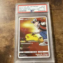 Red's Pikachu 270/Sm-p 20th Anniversary Promo Card Japan Edition Psa 10 - Image 1