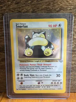 Vintage Snorlax Holo 11/64 Jungle Set ✨ Rare WOTC Pokemon Card 1999 NM/LP - Image 1