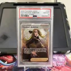 Cynthia's Ambition Full Art Holo Ultra Rare Card Swsh09 Brilliant Stars PSA 10 - Image 1