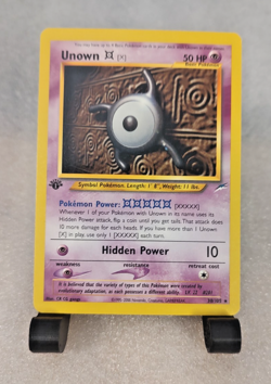 Pokemon Card Neo Destiny 1st Edition Unown X 30/105 WOTC Rare Near Mint! - Image 1
