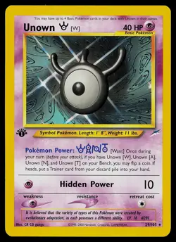 Pokemon Card - Unown [W] Neo Destiny 29/105 Rare 1st Edition - Image 1