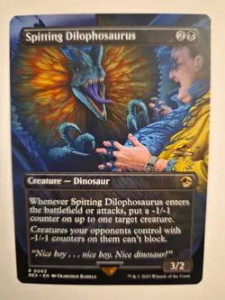 MTG Spitting Dilophosaurus Borderless Jurassic World Collection - Image 1