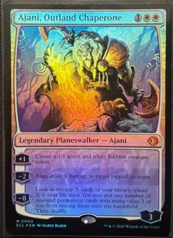 MTG Lorwyn Eclipsed Ajani, Outland Chaperone Foil (Mythic) - Image 1