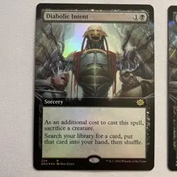 FOIL - Diabolic Intent - Extended Art - NM - The Brothers' War - MTG - Image 1