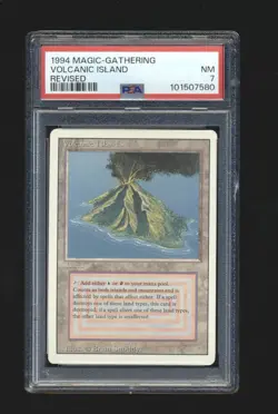 Volcanic Island Revised PSA 7 NM - Graded MTG Magic the Gathering - Image 1