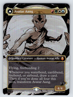 Avatar Aang Borderless Foil M 308 Mythic Magic the Gathering Master of Elements - Image 1