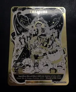 MTG japanese Metal Treasure Token Liliana DIY gold one of a kind made in japan - Image 3