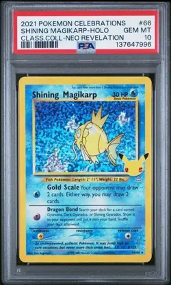 PSA 10 Magikarp 66/64 Pokemon Celebrations Classic Collection 25th Anniversary - Image 1