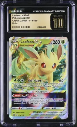 Pokemon Leafeon VSTAR (2023) Crown Zenith 014/159 CGC PRISTINE 10 - Image 1