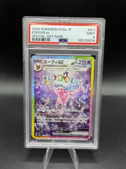 PSA 9 Espeon ex SAR 211/187 sv8a Terastal Festival Japanese 2024 Pokemon Card - Image 1