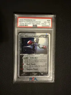 Pokemon Rockets Hitmonchan EX 98/109 Team Rocket Returns Holo Rare PSA 4 VG-EX - Image 1
