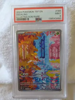 DEERLING IR 2024 POKEMON TEF EN #165 PSA MINT 9 - Image 1