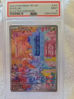 DEERLING IR 2024 POKEMON TEF EN #165 PSA MINT 9 - Image 3